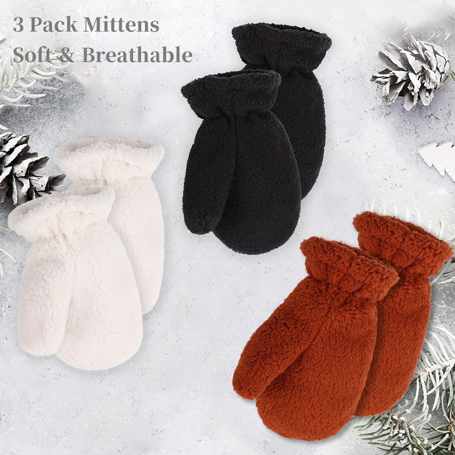 Zsedrut Baby Boys Winter Glove Warm Toddler Infant Girls Mittens Fleece Lined Gloves 1-7 Years - Image 6